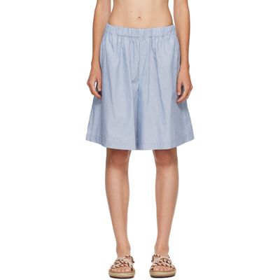 Baserange Baserange Blue & White Claude Shorts