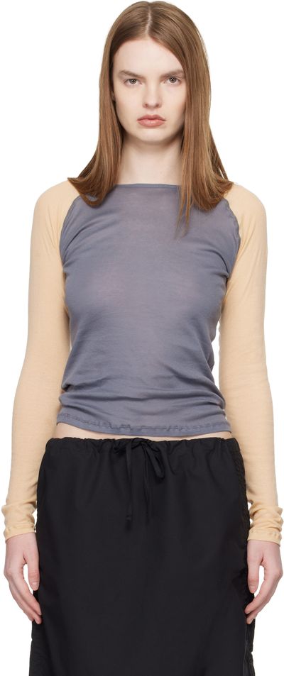 Baserange Baserange Blue & Yellow Gene Long Sleeve T-shirt
