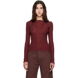 Baserange Baserange Burgundy Pama Long Sleeve T-shirt