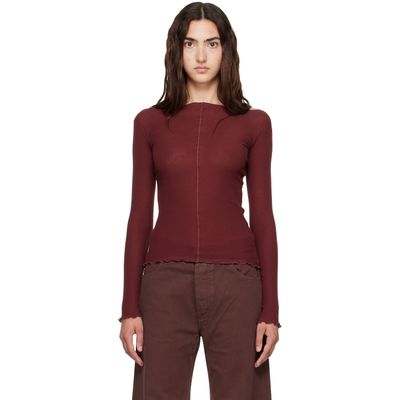 Baserange Baserange Burgundy Pama Long Sleeve T-shirt