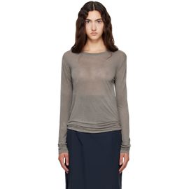 Baserange Baserange Gray Long Sleeve T-shirt