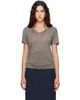 Baserange Baserange Gray V Neck T-shirt - 1