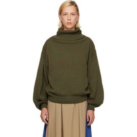 Baserange Baserange Green & Brown Calla Turtleneck