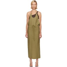 Baserange Baserange Green Apron Midi Dress