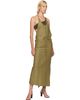 Baserange Baserange Green Apron Midi Dress - 4