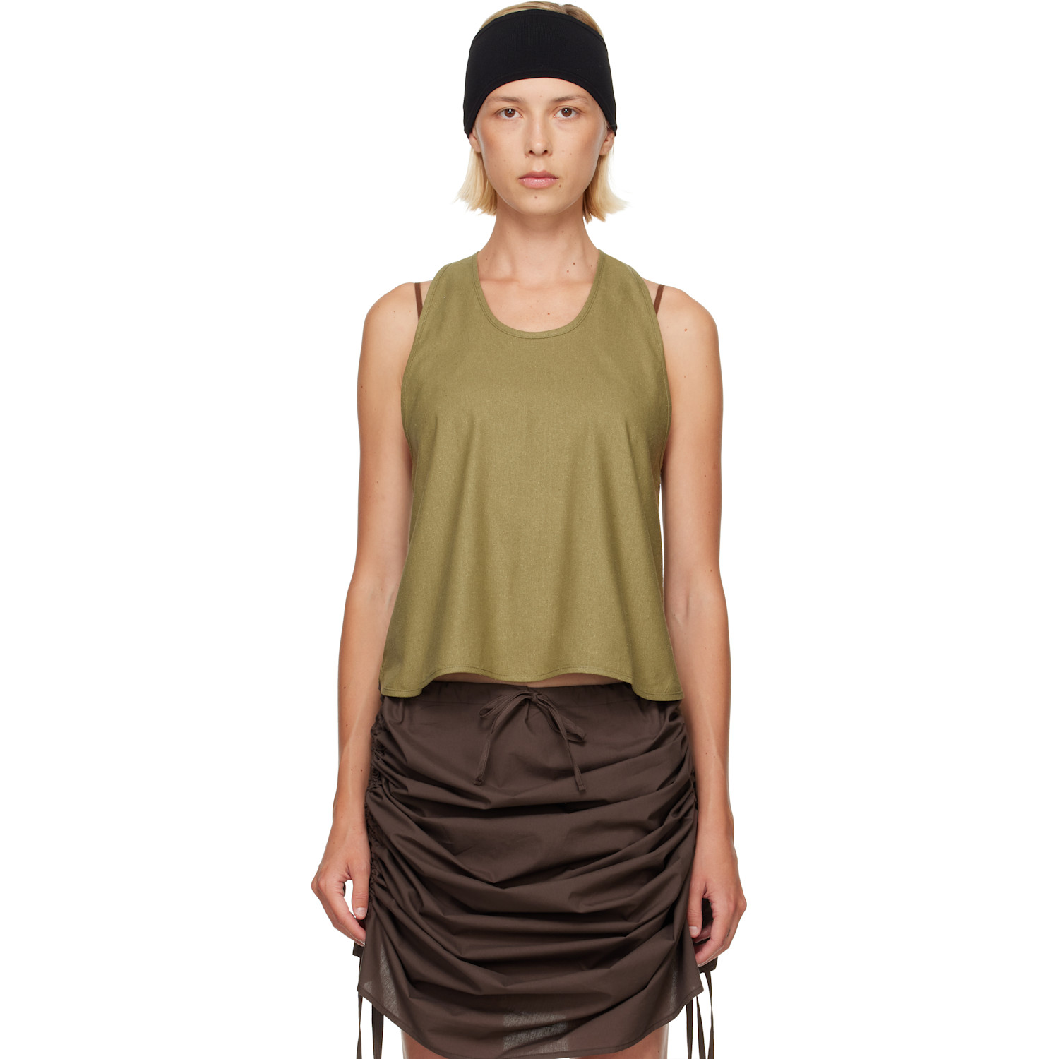 baserange トップス Baserange - Green Apron Top