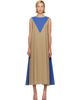 Baserange Baserange Khaki & Blue Tres Maxi Dress - 1