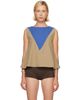 Baserange Baserange Khaki & Blue Tres Top - 1