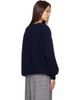 Baserange Baserange Navy Soar V-Neck Sweater - 3