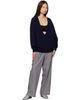 Baserange Baserange Navy Soar V-Neck Sweater - 4