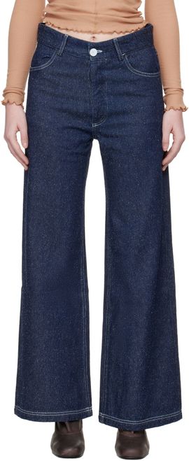 Baserange Baserange Navy Tajo Wide Jeans