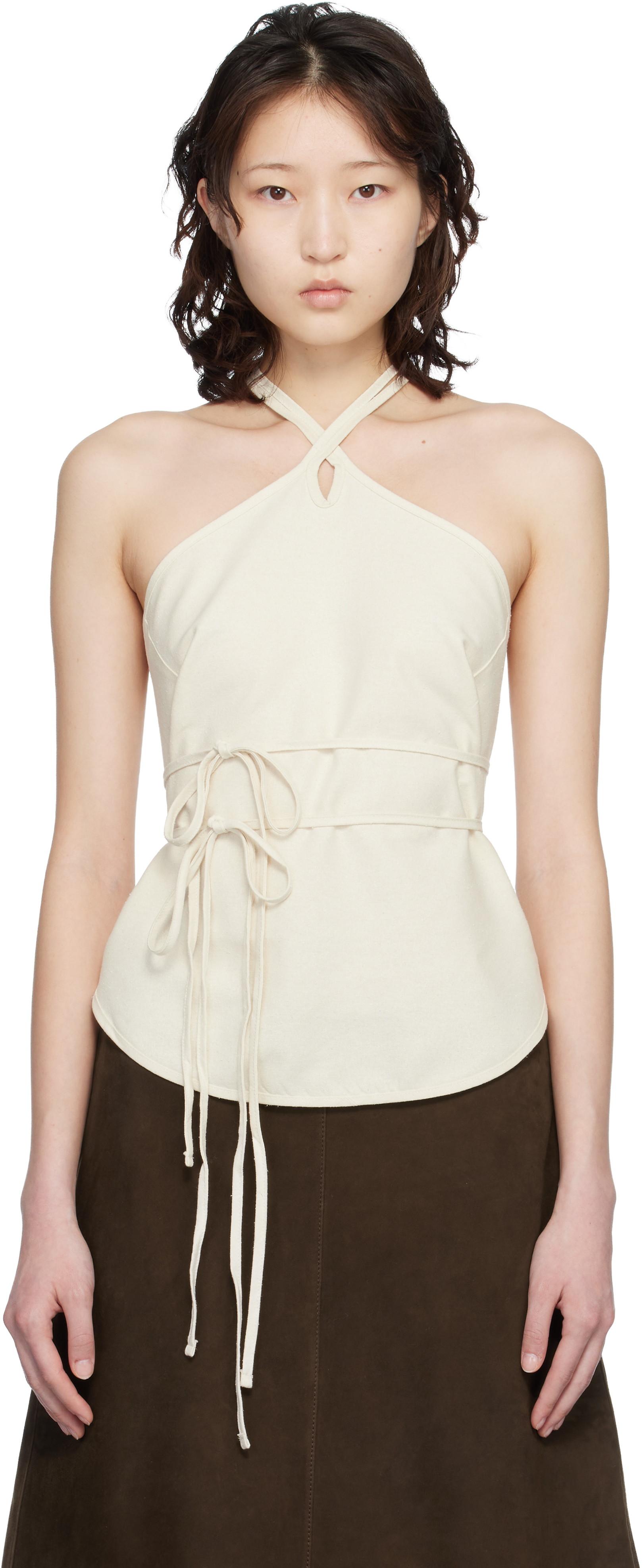 Baserange - Off-White Wild Silk Mar Top