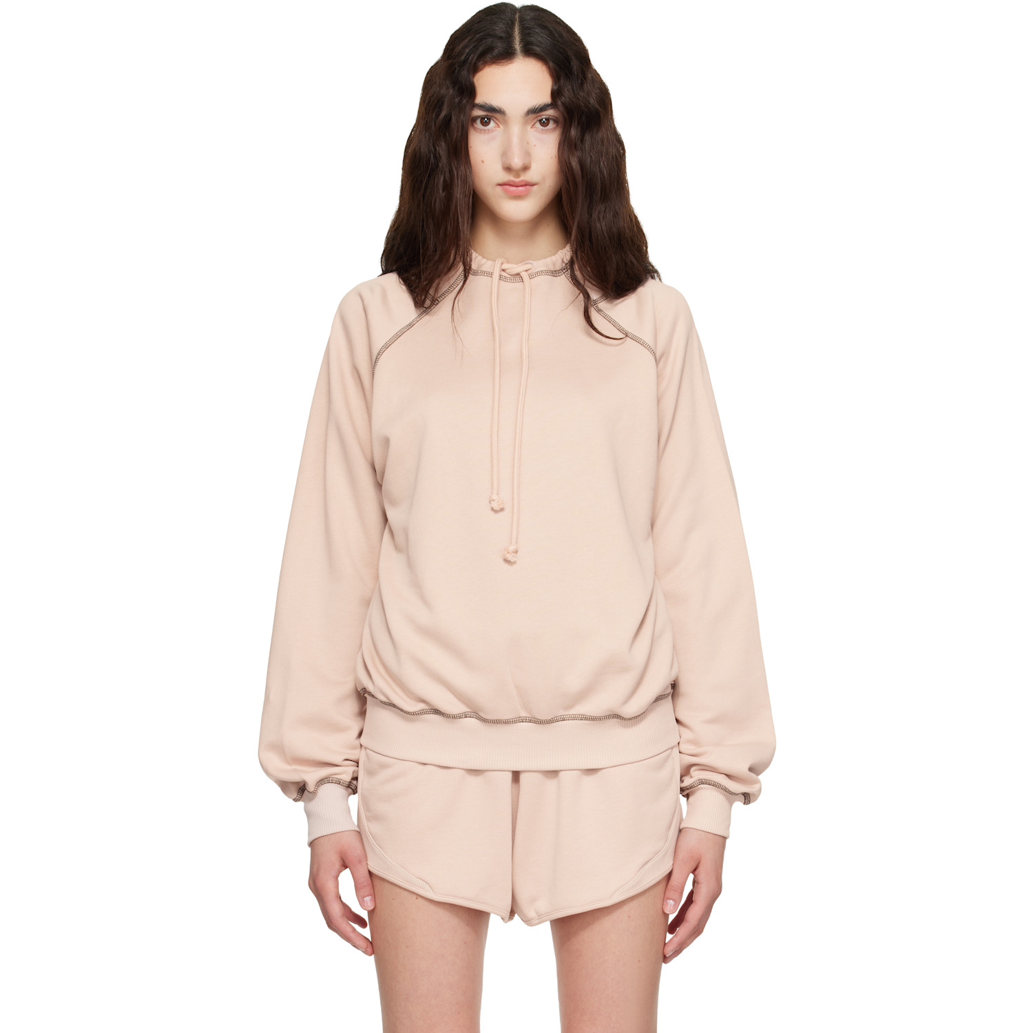 Baserange - Black Point Hooded Blouse