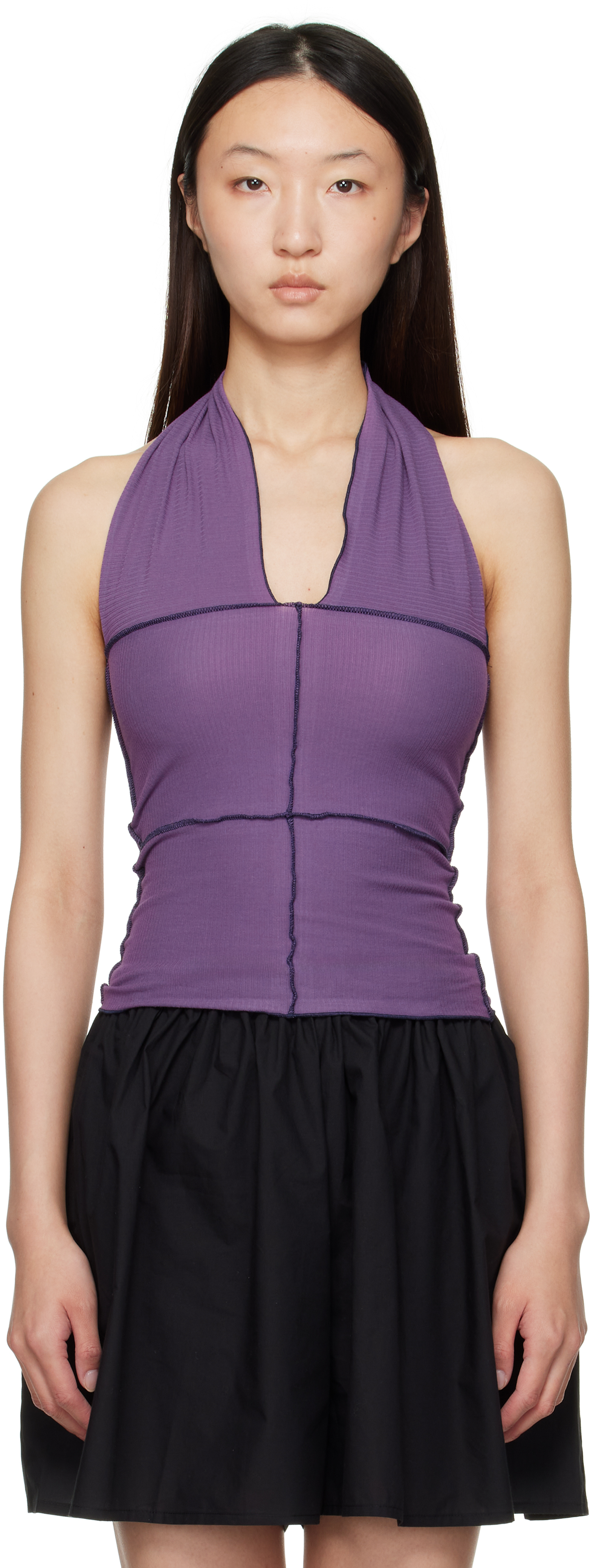 Baserange - Purple Cinder Halter Top