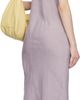 Baserange Baserange Purple Fine Linen Larva Midi Dress - 3