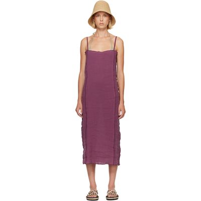 Baserange Baserange Purple Shok Slip Midi Dress