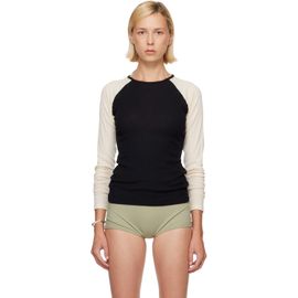 Baserange Baserange SSENSE Exclusive Black & Off-White Gene Long Sleeve T-shirt