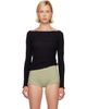 Baserange Baserange SSENSE Exclusive Black Cinder Long Sleeve Top - 1