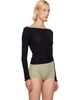 Baserange Baserange SSENSE Exclusive Black Cinder Long Sleeve Top - 2