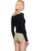 Baserange Baserange SSENSE Exclusive Black Cinder Long Sleeve Top - 3