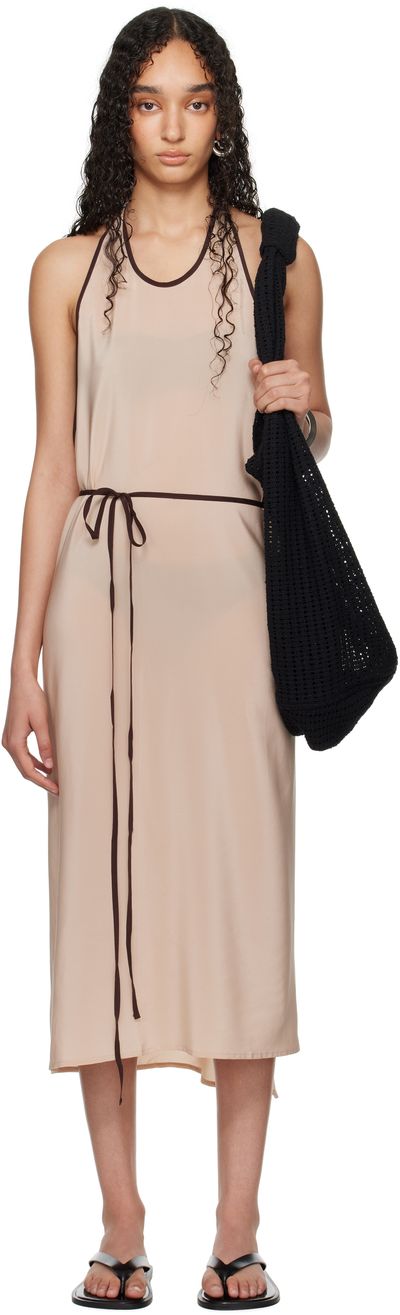 Baserange Baserange SSENSE Exclusive Pink Apron Wrap Midi Dress