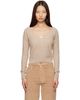 Baserange Baserange Tan Tier V-Neck Sweater - 1
