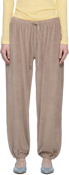 Baserange Baserange Taupe Velour Pillow Sweatpants
