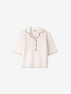 BASIKA Essential Collar Half Knitwear