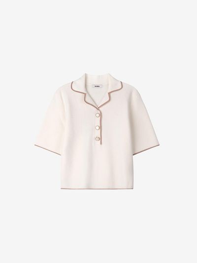 BASIKA Essential Collar Half Knitwear