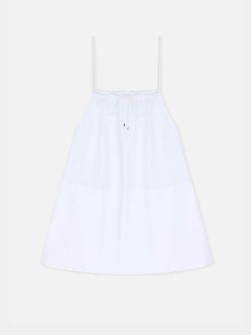 BASQUEN String Cotton Mini Dress [Ivory]