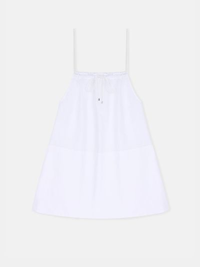 BASQUEN String Cotton Mini Dress [Ivory]