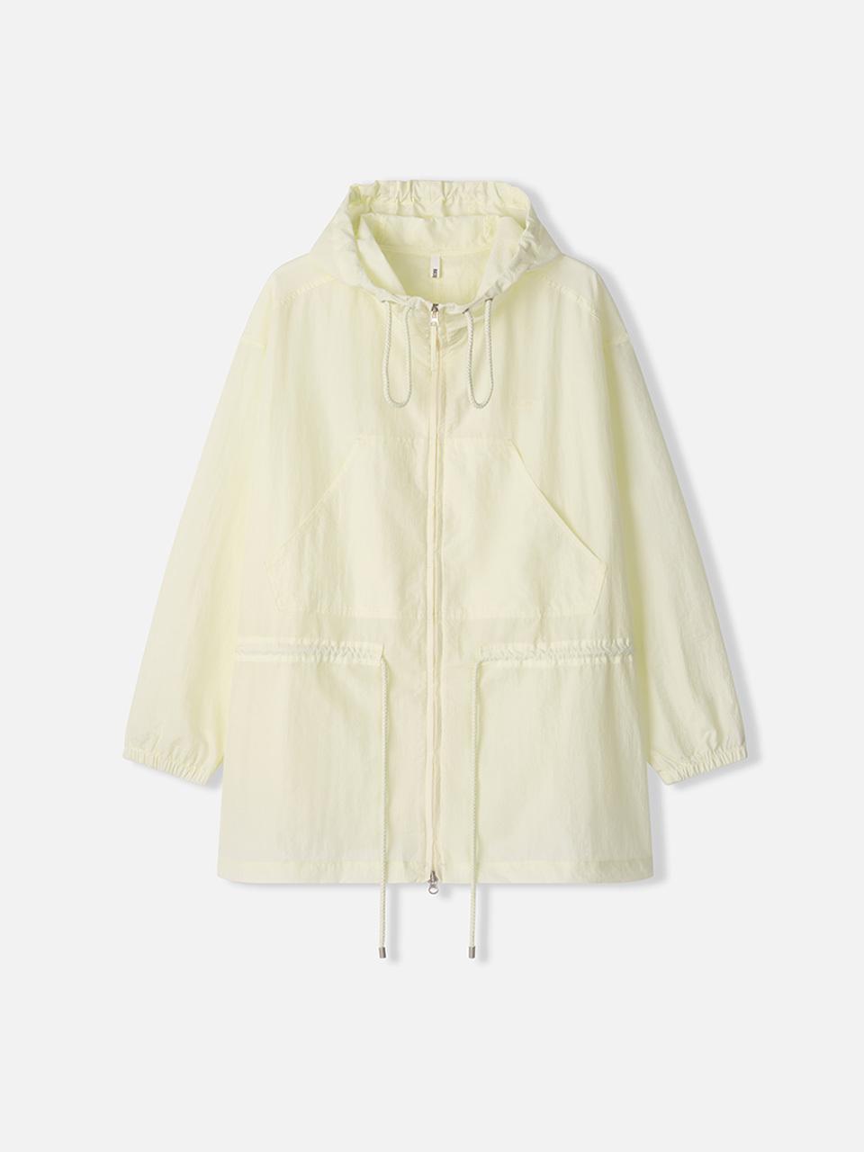 BASQUEN Two-Way Anorak Jacket [Light Yellow]