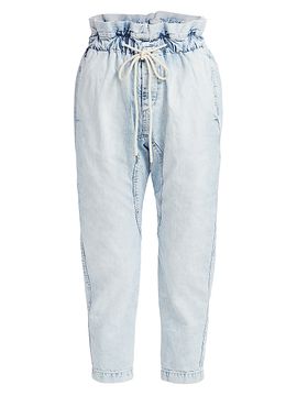 bassike Women's Drawstring Paperbag Jeans