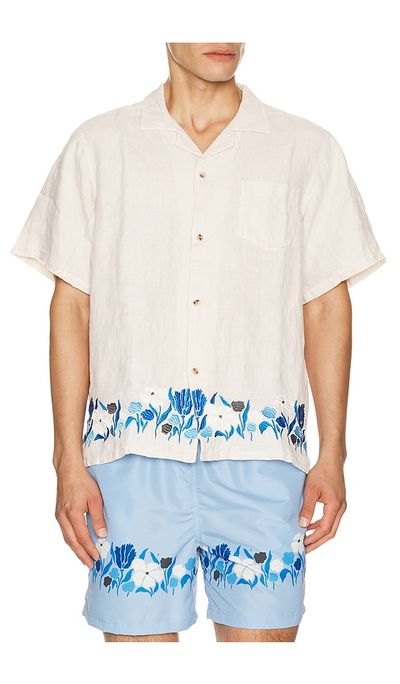 Bather Bather Pearl Lawn Linen Camp Shirt
