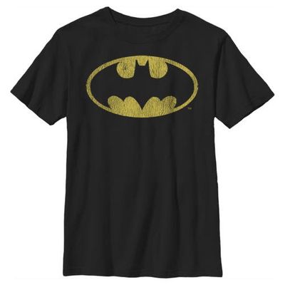 Batman Batman Boys' Logo Retro Caped Crusader Short Sleeve Graphic T-Shirt
