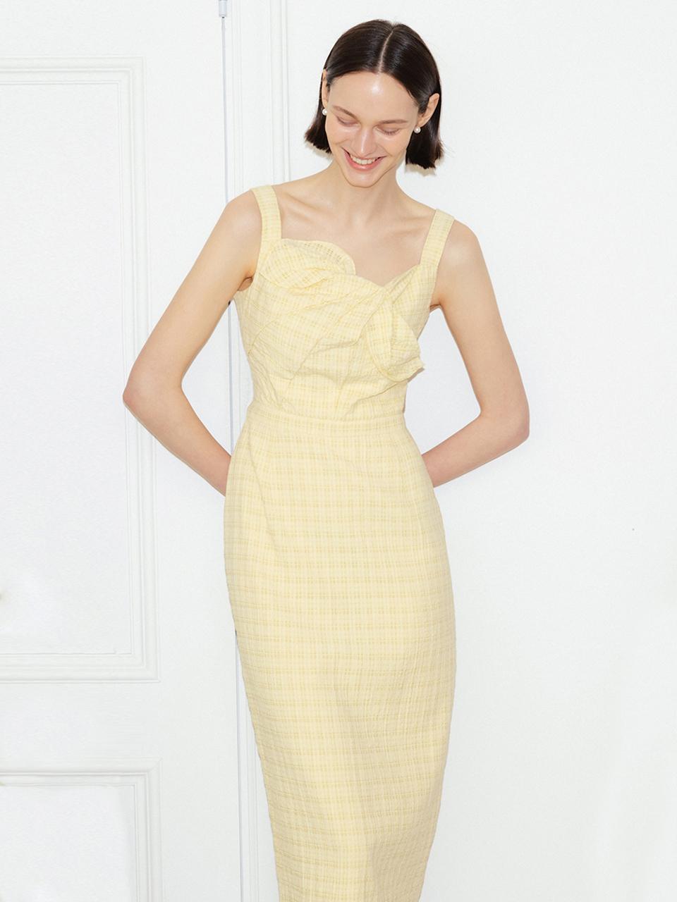 BAU by Bride And You AVA Twisted Ribbon Detail H Line Long Dress