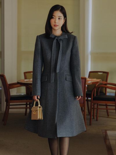 BAU by Bride And You AVELINE A-line Cashmere Coat (2 Colors)