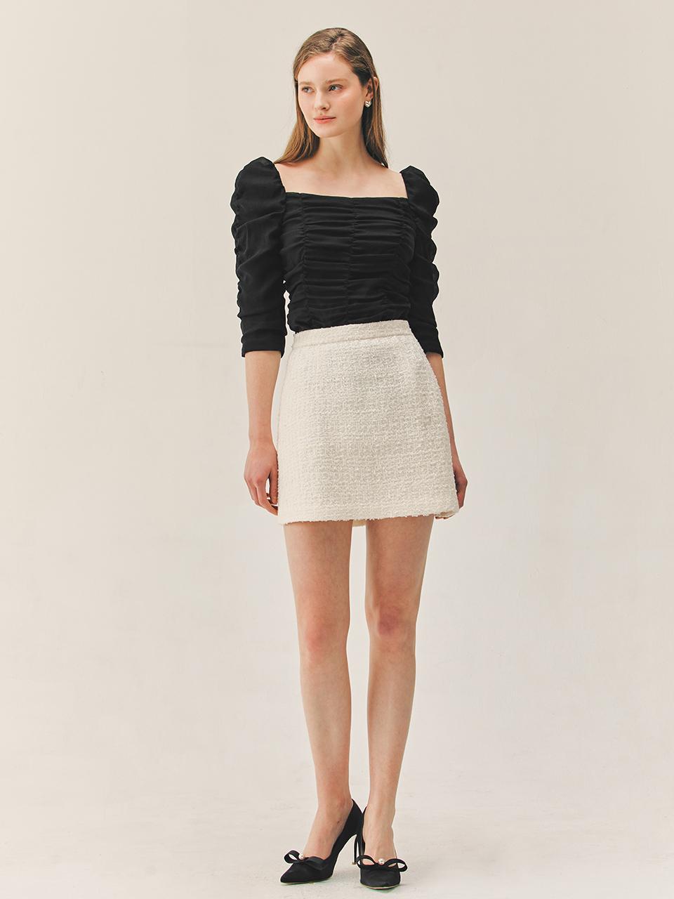 BAU by Bride And You ELSA Semi A-Line Tweed Mini Skirt