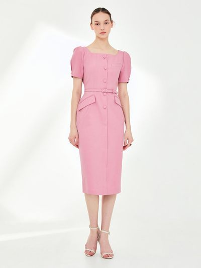 BAU by Bride And You EMILY Square Neck H-Line Dress