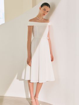 BAU by Bride And You KATRINA Off Shoulder Midi Dress