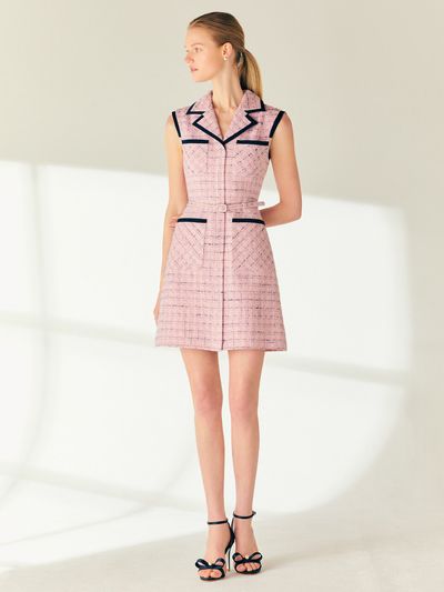 BAU by Bride And You KAYLA Contrast-Trim Sleeveless Semi A-line Dress