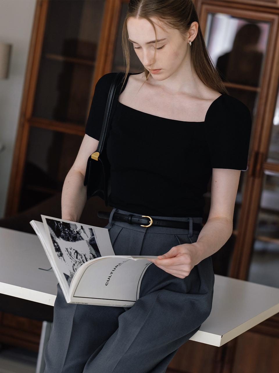BAU by Bride And You ODETTE Square Neck Short Sleeve Blouse
