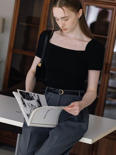 BAU by Bride And You ODETTE Square Neck Short Sleeve Blouse