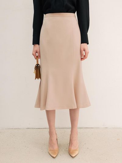BAU by Bride And You ONYX Mermaid long skirt (Beige/Black)