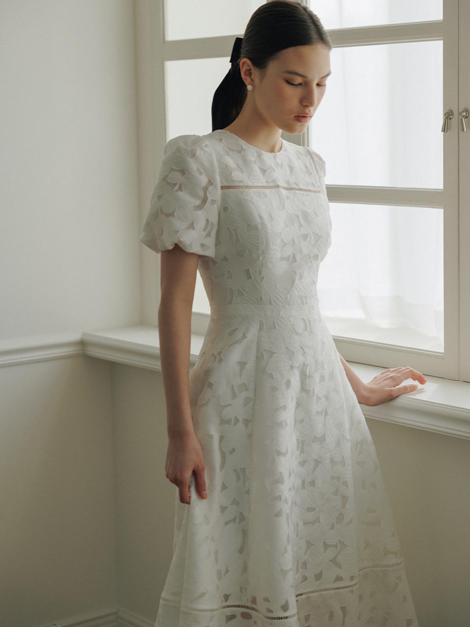 BAU by Bride And You WAYNE Silk Jacquard Flared Maxi Dress