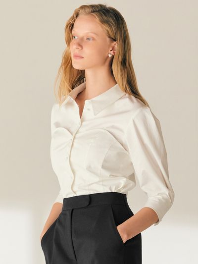 BAU by Bride And You Zenia Bustier Detailed Blouse (Off White)