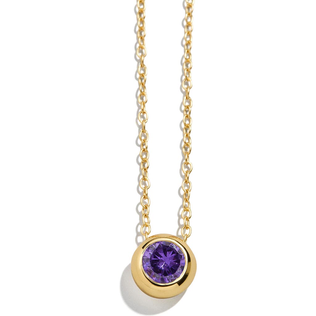 BaubleBar BaubleBar 18k Gold Plated Birthstone Pendant Necklace