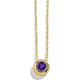 BaubleBar BaubleBar 18k Gold Plated Birthstone Pendant Necklace