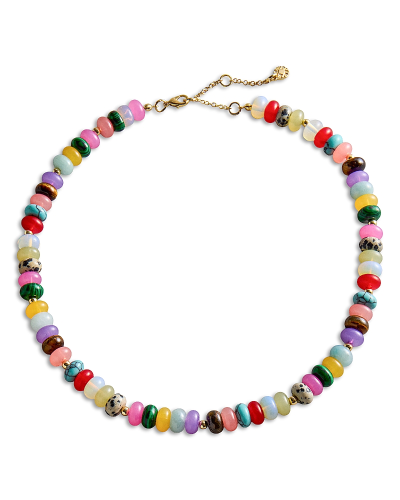 Baublebar Baublebar Aaliyah Multi Gemstone Beaded Collar Necklace, 17-20