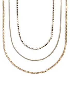Baublebar Baublebar Anita Mixed Chain Necklaces, Set of 3